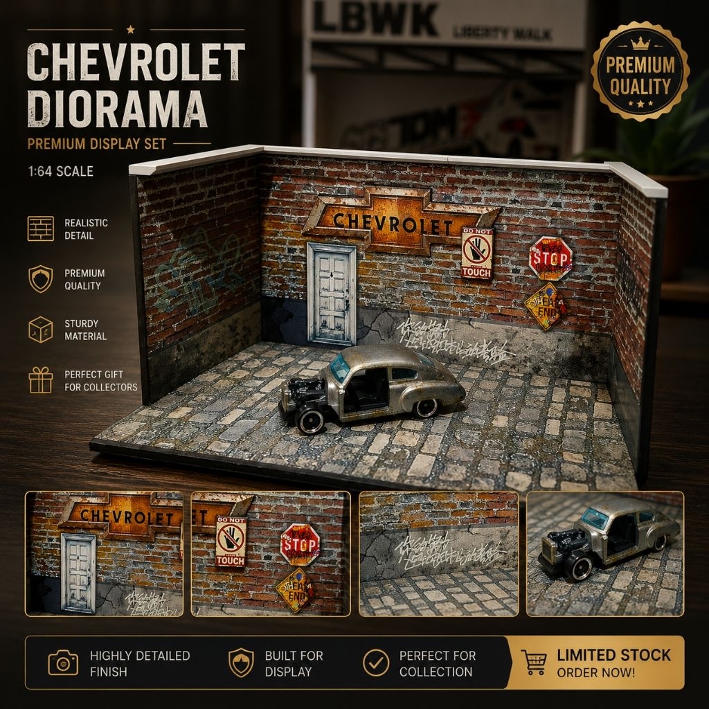 DIORAMA HOTWHEEL VOLKSWAGEN VW RAK HOTWHEEL PAJANGAN