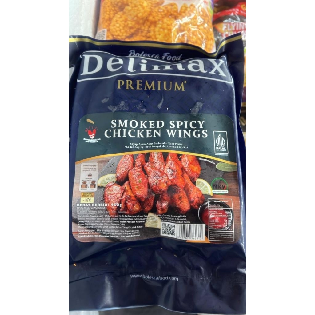 Delimax premium smoked spicy chicken wings