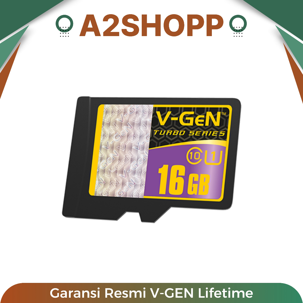 Micro SD V-GEN 16GB Turbo Series Class 10 Memory Card VGEN MicroSD Memory HP