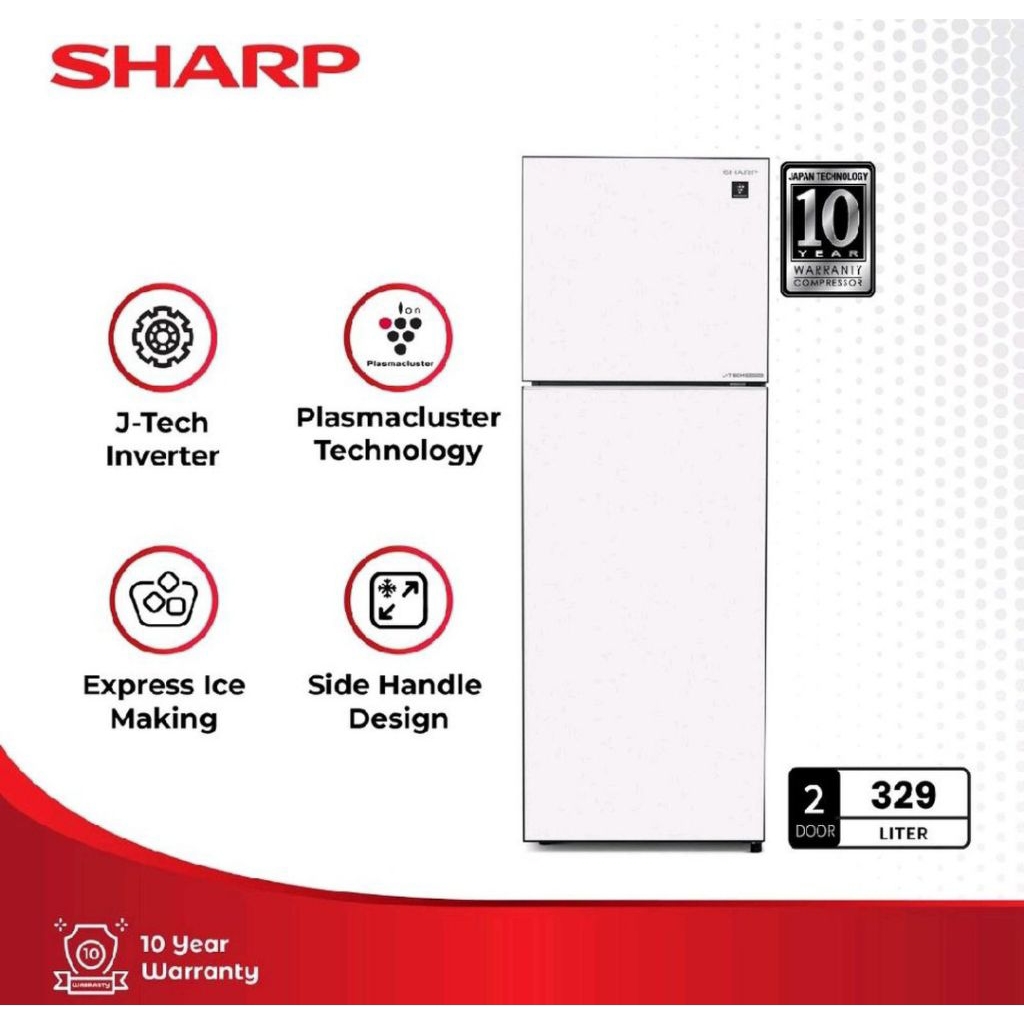 Kulkas Sharp 2pintu J tech inverter SJ 456GI GW