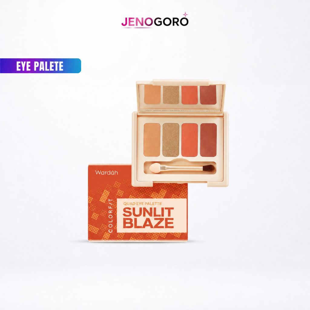 WARDAH Eyeshadow Colorfit Quad Eye Palette - Eyeshadow 4 in 1 Pigmented, Blendable, Mudah Digunakan 