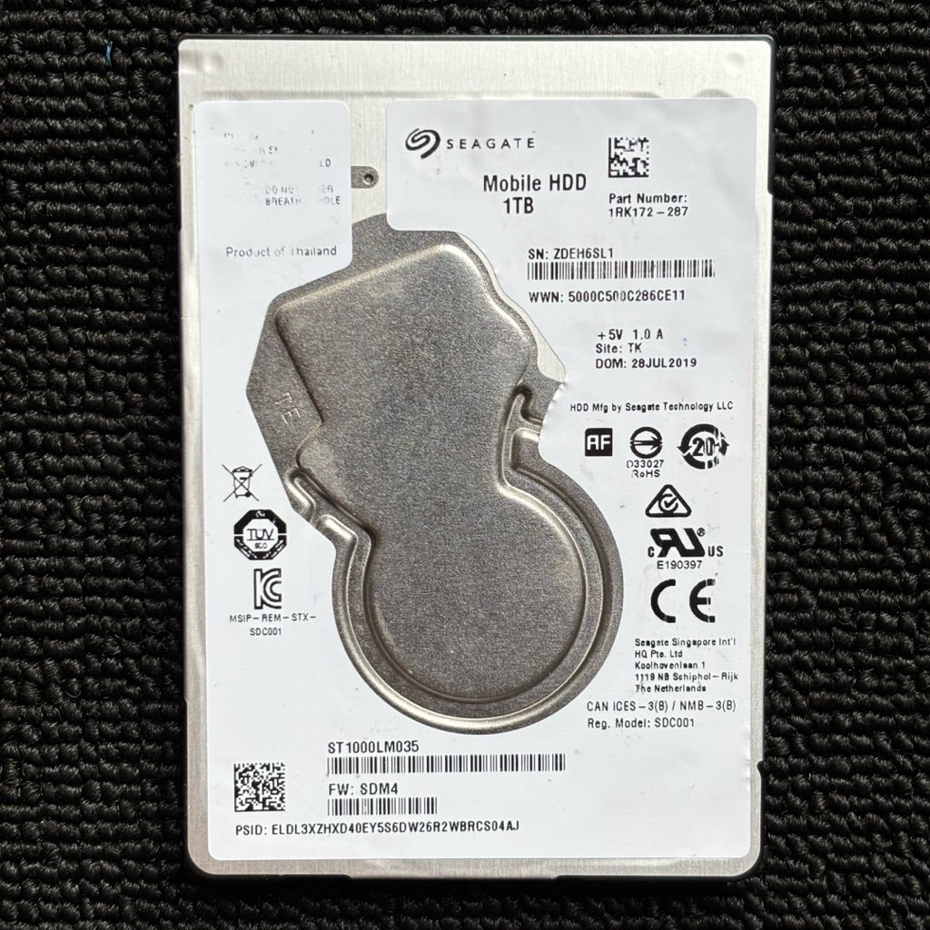 HARDDISK LAPTOP SEAGATE 1TB SENTINEL 100%