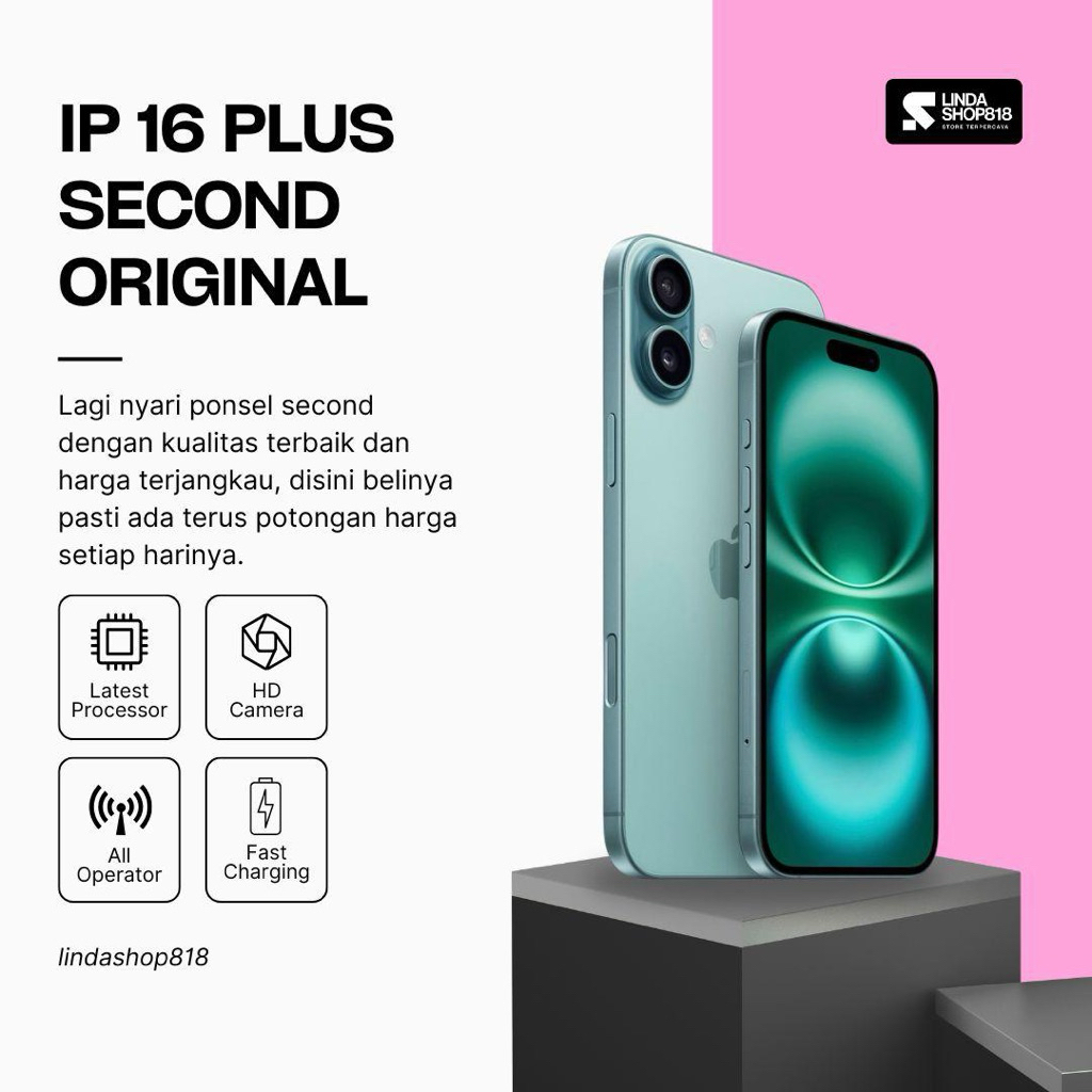 Apple iPhone 16 Plus Second Original Inter 512GB