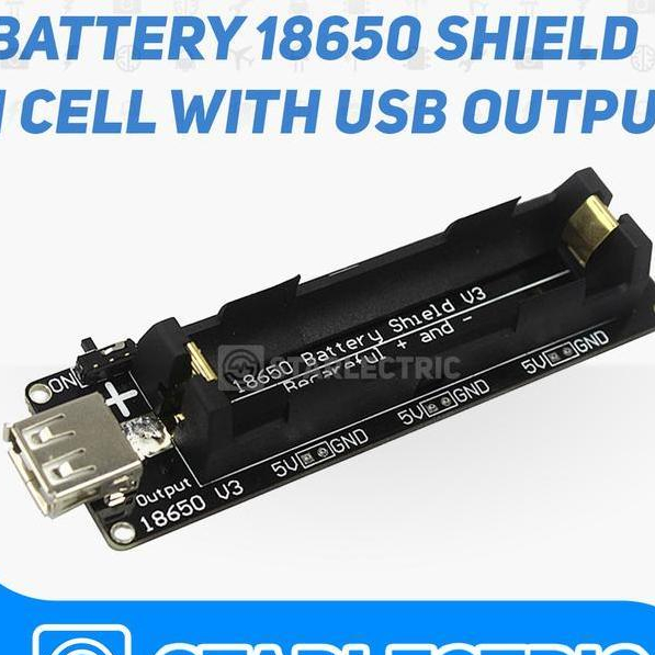 Battery 18650 Shield 1 Cell 1S Wemos ESP32 18650 Baterai Holder Single