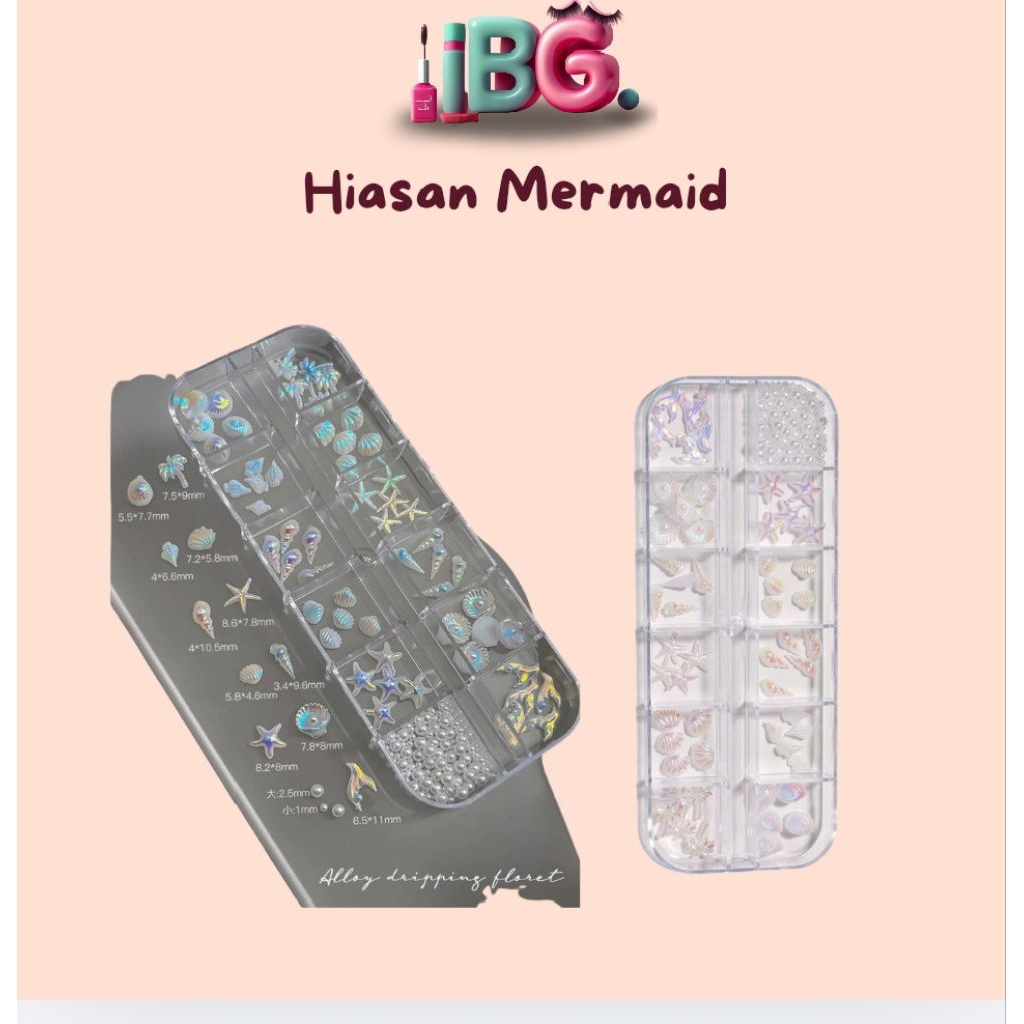 Hiasan mermaid kerang Hiasan nail art kerang Hiasan kerang 3D hiasan nail art kerang Hiasan nail art