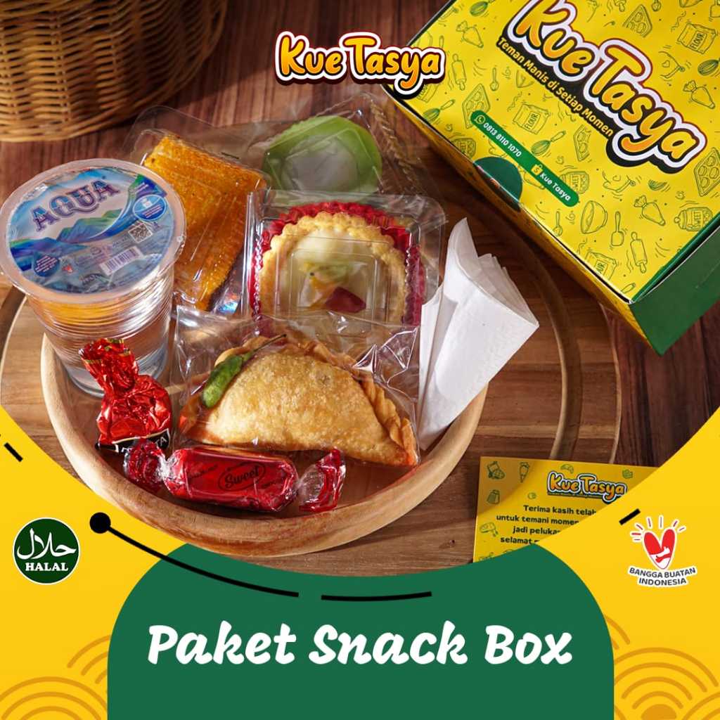 Snack Box Kue Tasya Isi Lengkap | KUE BASAH FREE COKELATE   Paket Snack Box Acara Kantor Arisan Ulan