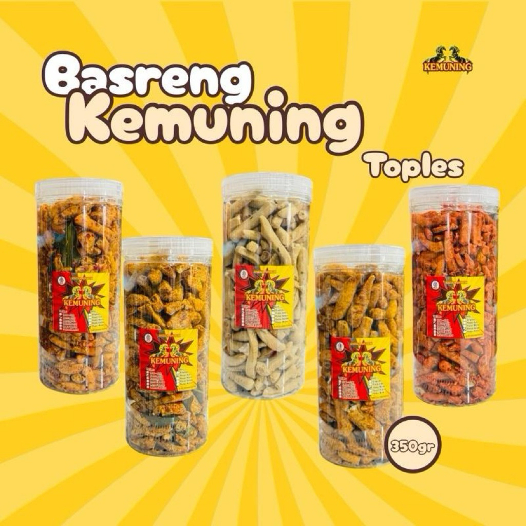 BASRENG KEMUNING TOPLES ‘Isi 350gr Ukuran Toples 1400ml’