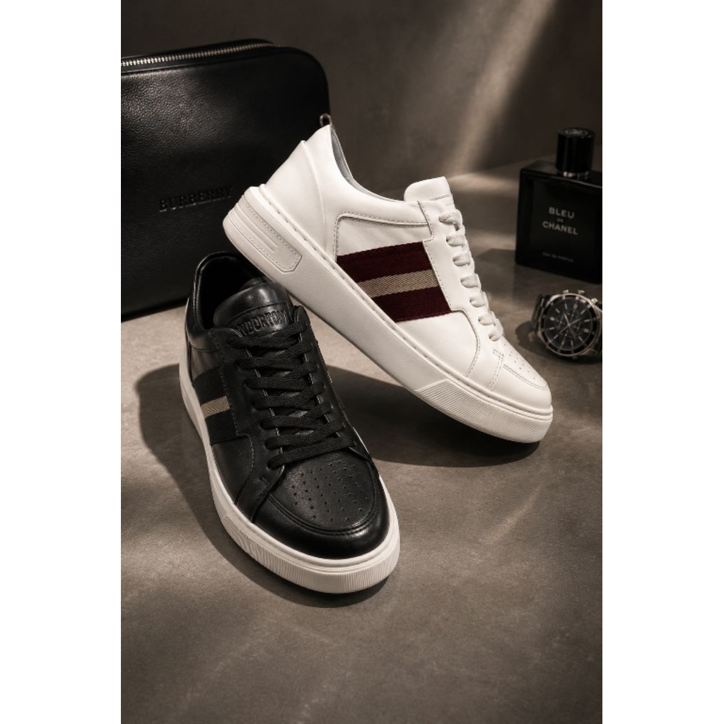 Sepatu Sneakers Pria Wanita Original VAN BORTON Anti slip strip merah putihSneakers pria Impor Belan
