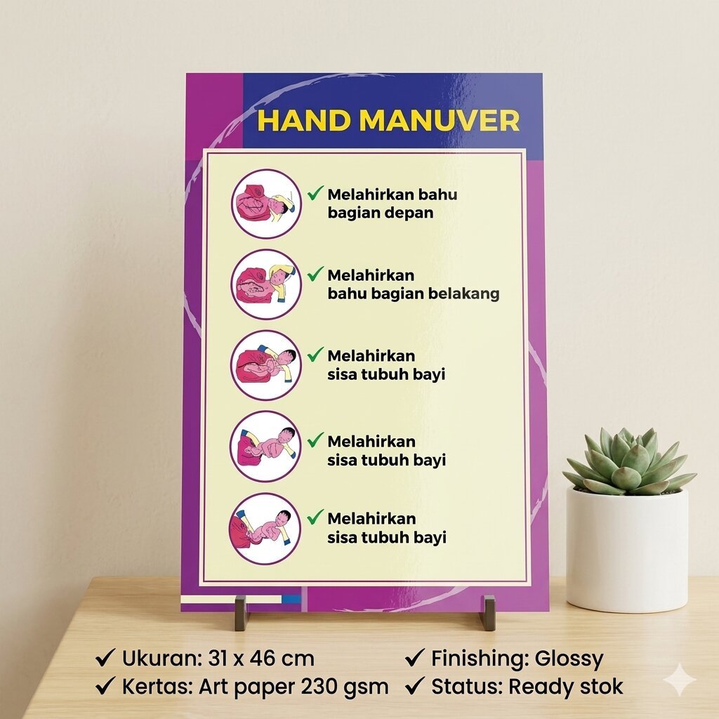Poster Hand Manuver - Poster Kebidanan - Poster Kesehatan