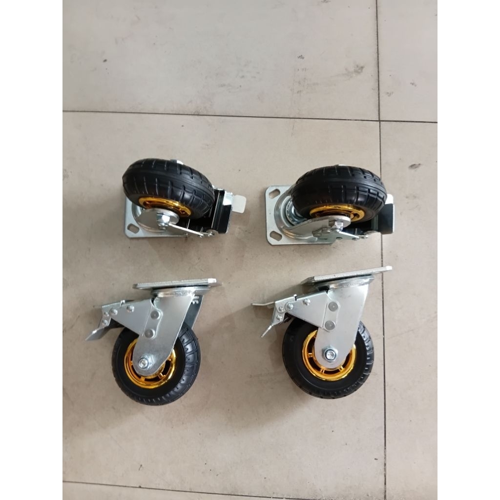 Roda karet hd 5inch rem MURAHHH roda lori 5"