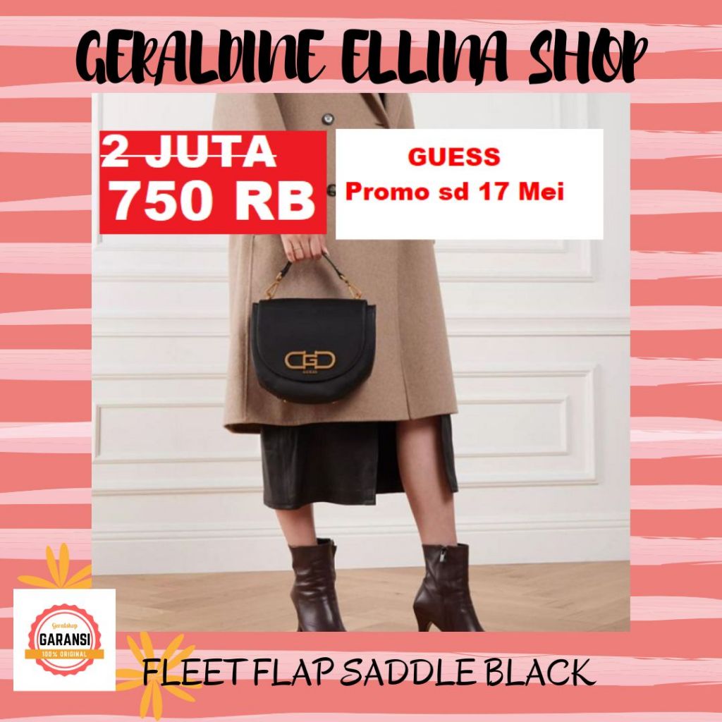 Tas selempang Wanita Guess original store 100% seri FLEET FLAP SADDLE