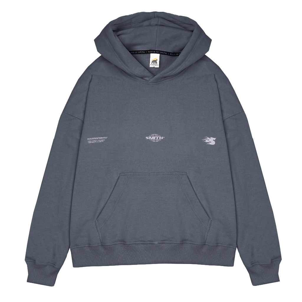 House of Smith Sweater Hoodie Oversized Pria - Ground Oversized Hoodie Grey #2