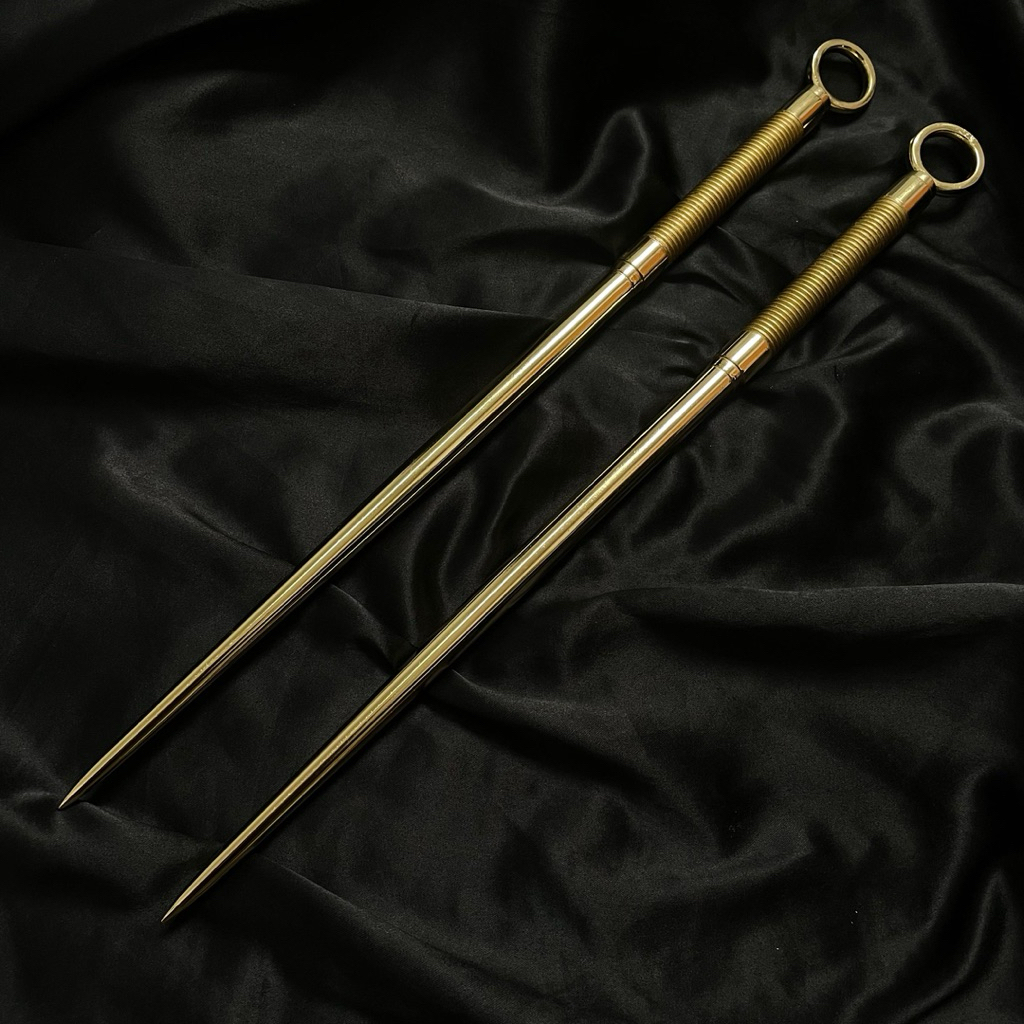 Pisau Cosplay Jarum Besar Golden Stiletto Yor Forger Dalam Anime Spy X Family Spring Steel Sepuh Ema