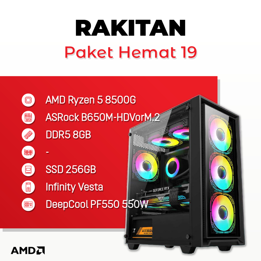Komputer Rakitan Paket Hemat 19 AMD Ryzen 5 8500G