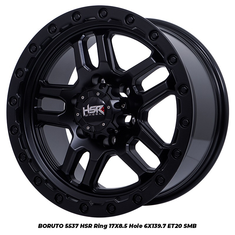 Velg Hsr Boruto Ring 17 Pcd 6x139.7 Cocok Untuk  Everest Dmax, mu-X, Panther New, Pickup