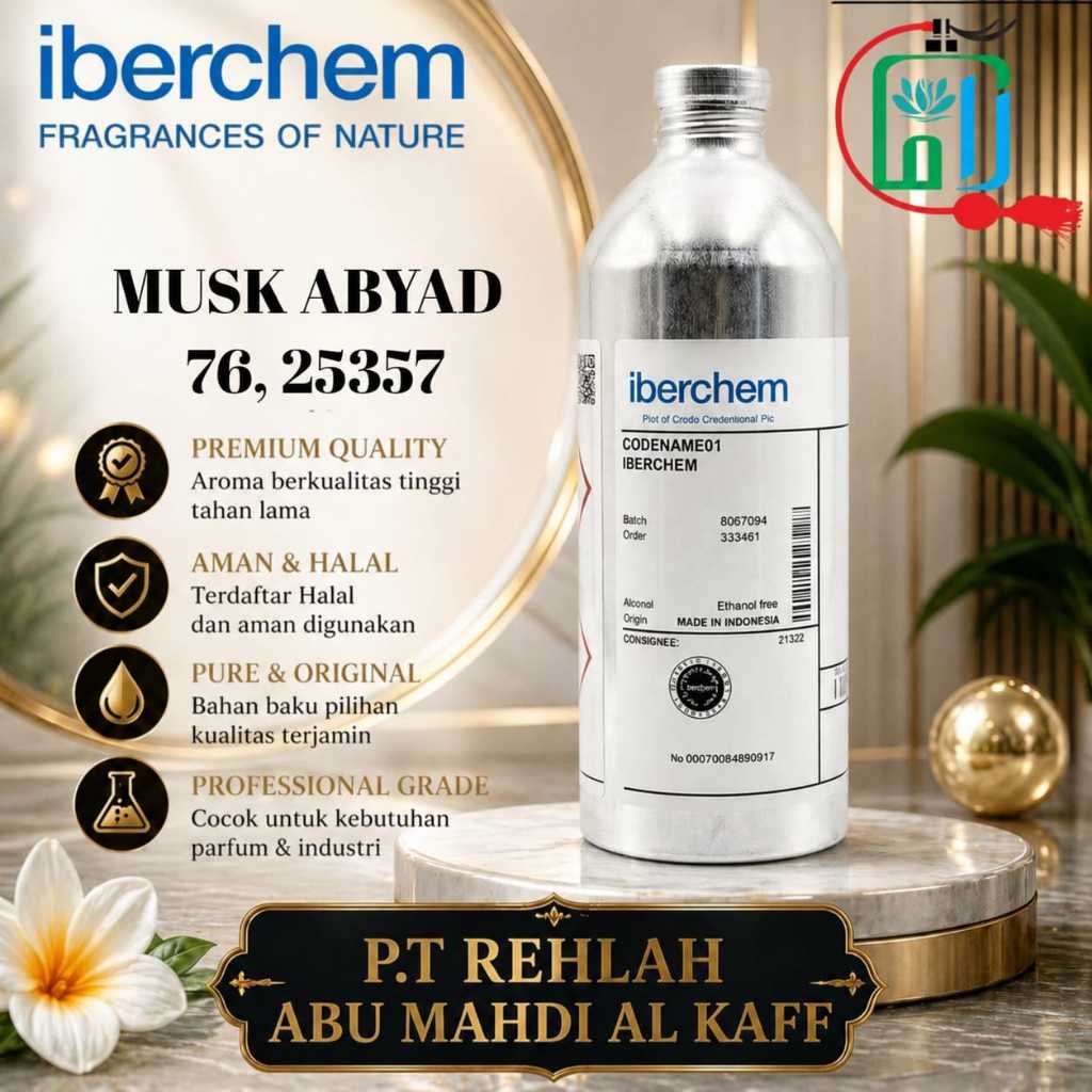 Iberchem - MUSK ABYAD | Bibit parfume murni segel pabrik kemasan 500 ML/1 KG - Anna Abyadh