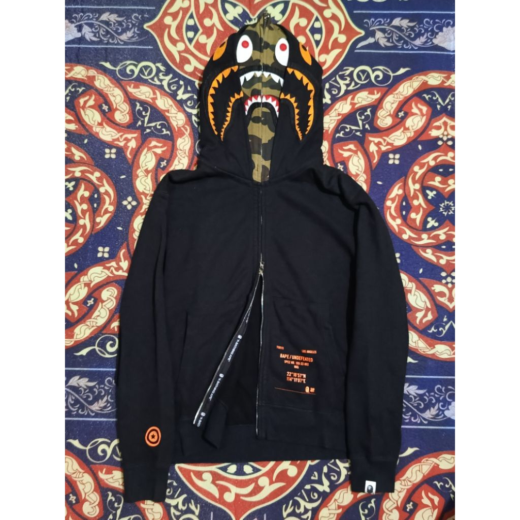 Bape Shark x Undefeated Double Hoodie