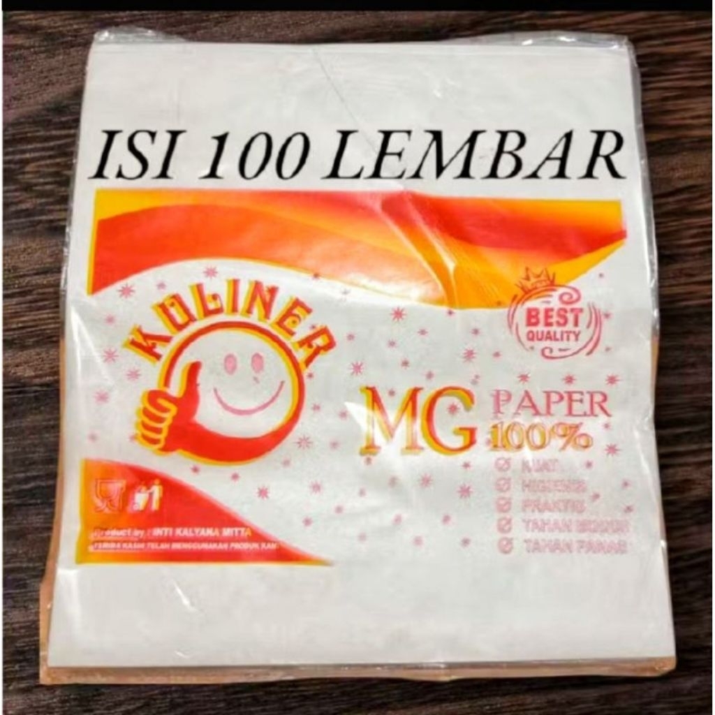Kertas Bungkus Nasi KFC Kertas Bungkus Nasi Burger Kertas Bungkus Nasi MCD Pembungkus Nasi isi 100 L