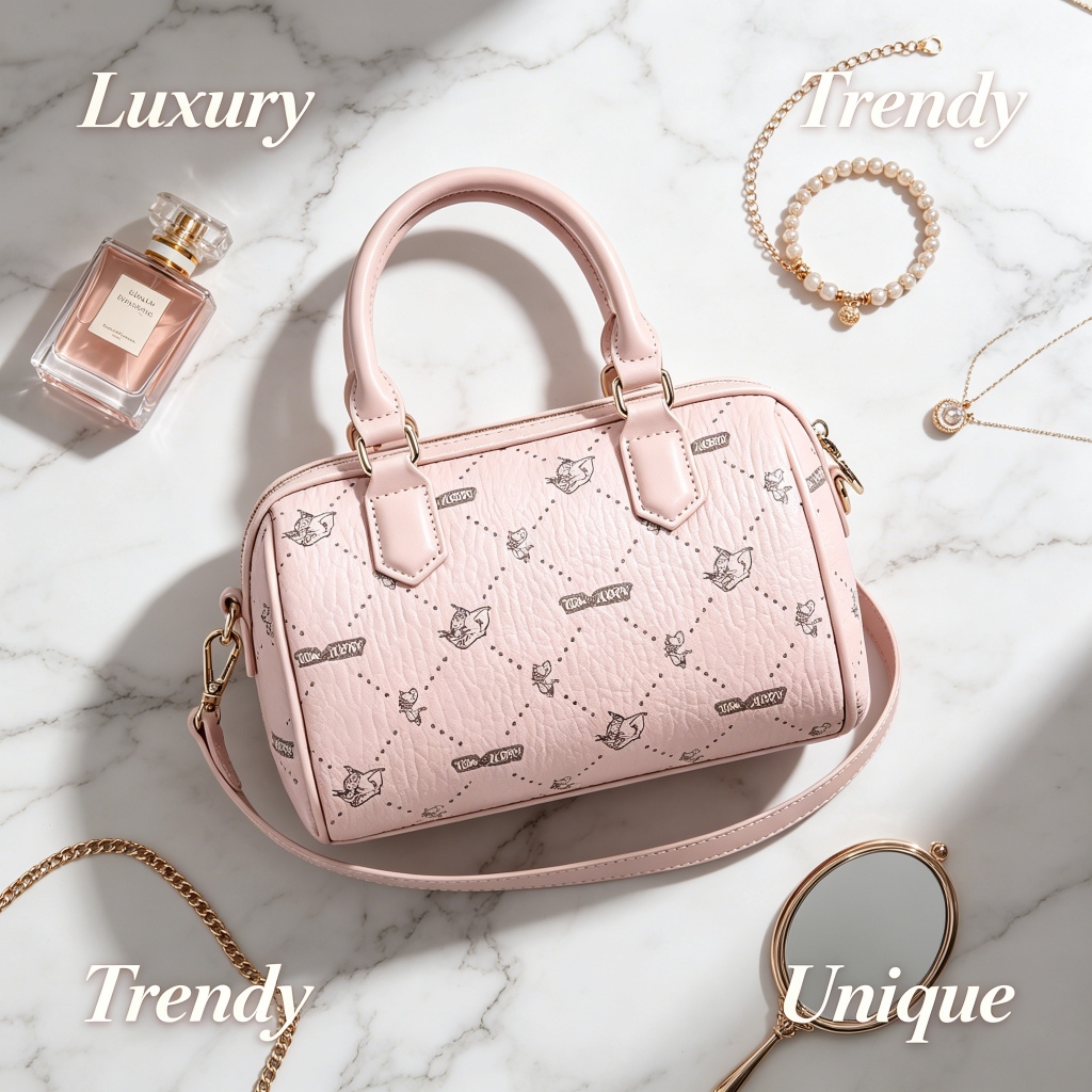 Tas rantai wanita tampilan mewah elegan detail rantai yang cantik menambah pesona penampilan cocok d