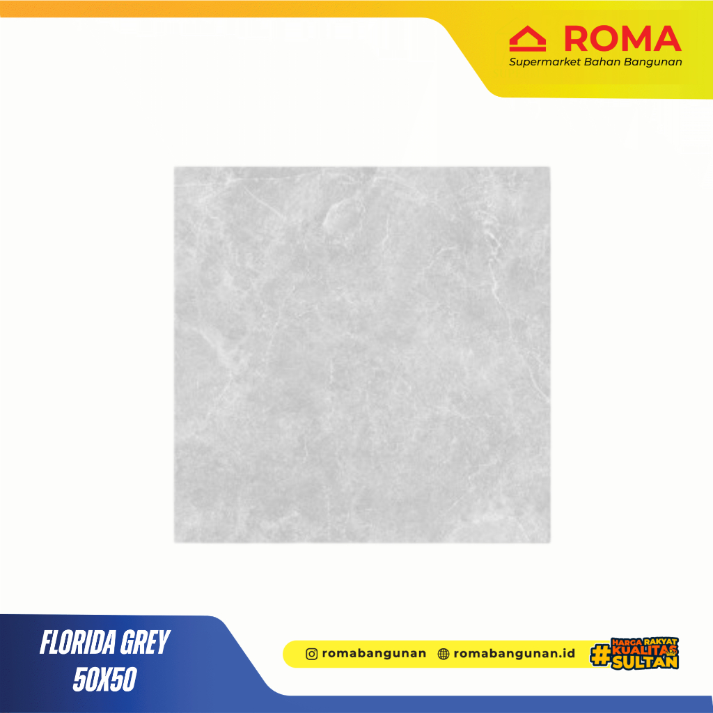 Asia Tile Keramik Lantai / Keramik Florida grey 50X50