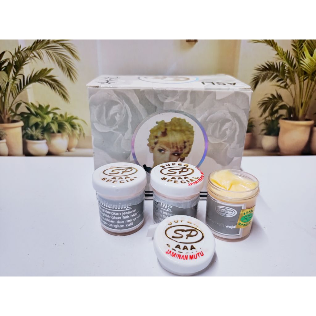 12Pcs Sp Cream mutiara putih kemasan Box