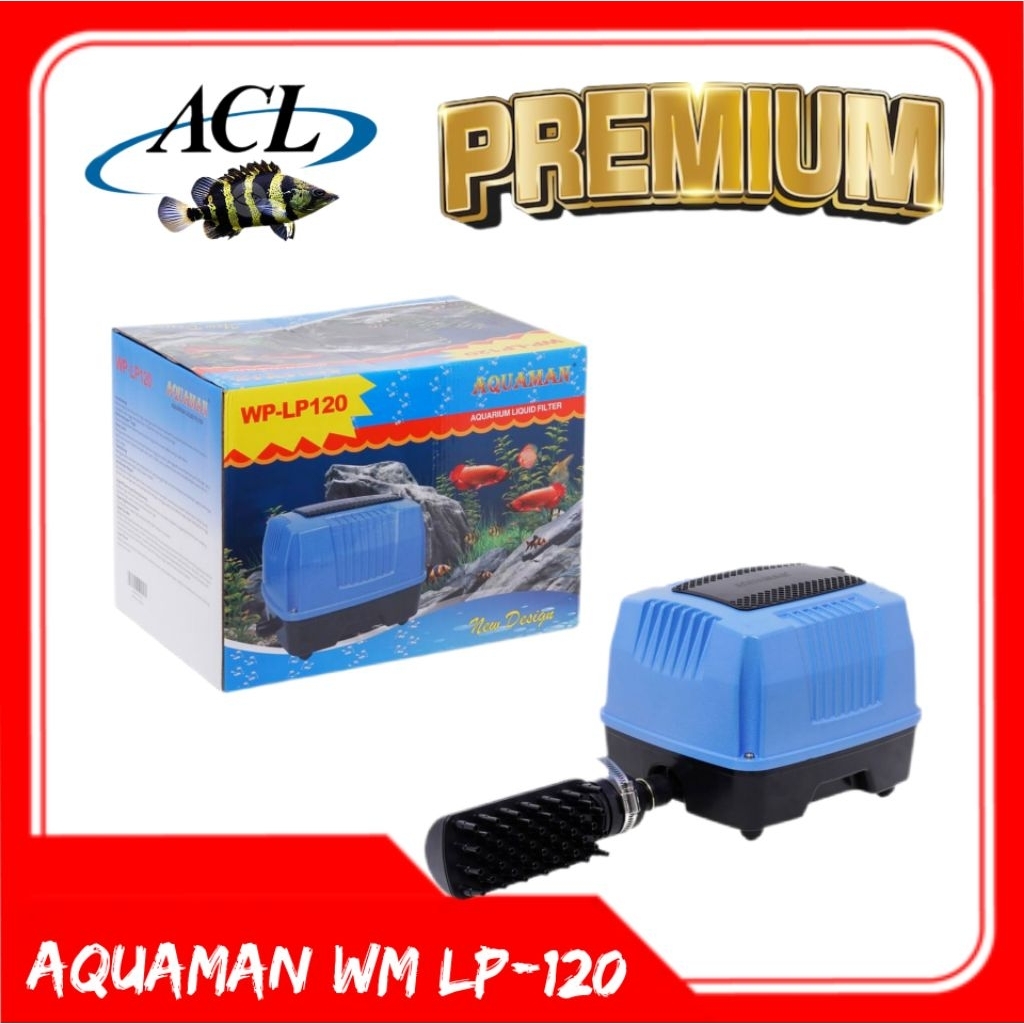 POMPA AERATOR KOLAM IKAN TEKANAN BESAR AQUAMAN-LP80-LP120 MESIN GELEMBUNG KOLAM IKAN DASAR