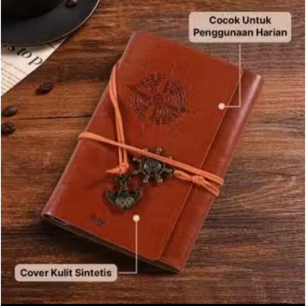 binder note retro catatan aesthetic pirate compas A6+