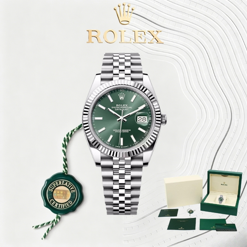 (100% ASLI Rolex) COD Baru Rolex INCLUDE BOX ROLEX Jam Tangan Pria Oyster Perpetual Date - Mekanis D