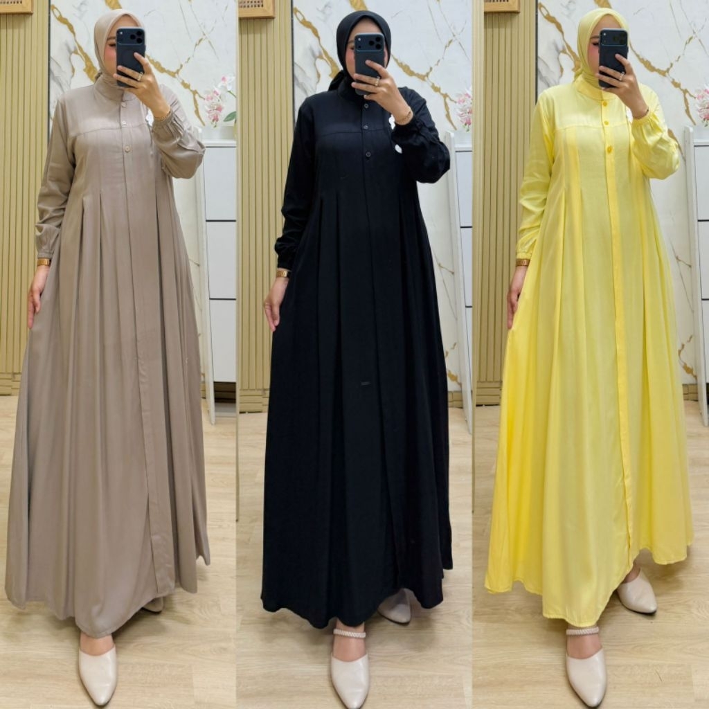 Gamis Rayon Halimah / Gamis Rayon Twill Bordir / COD