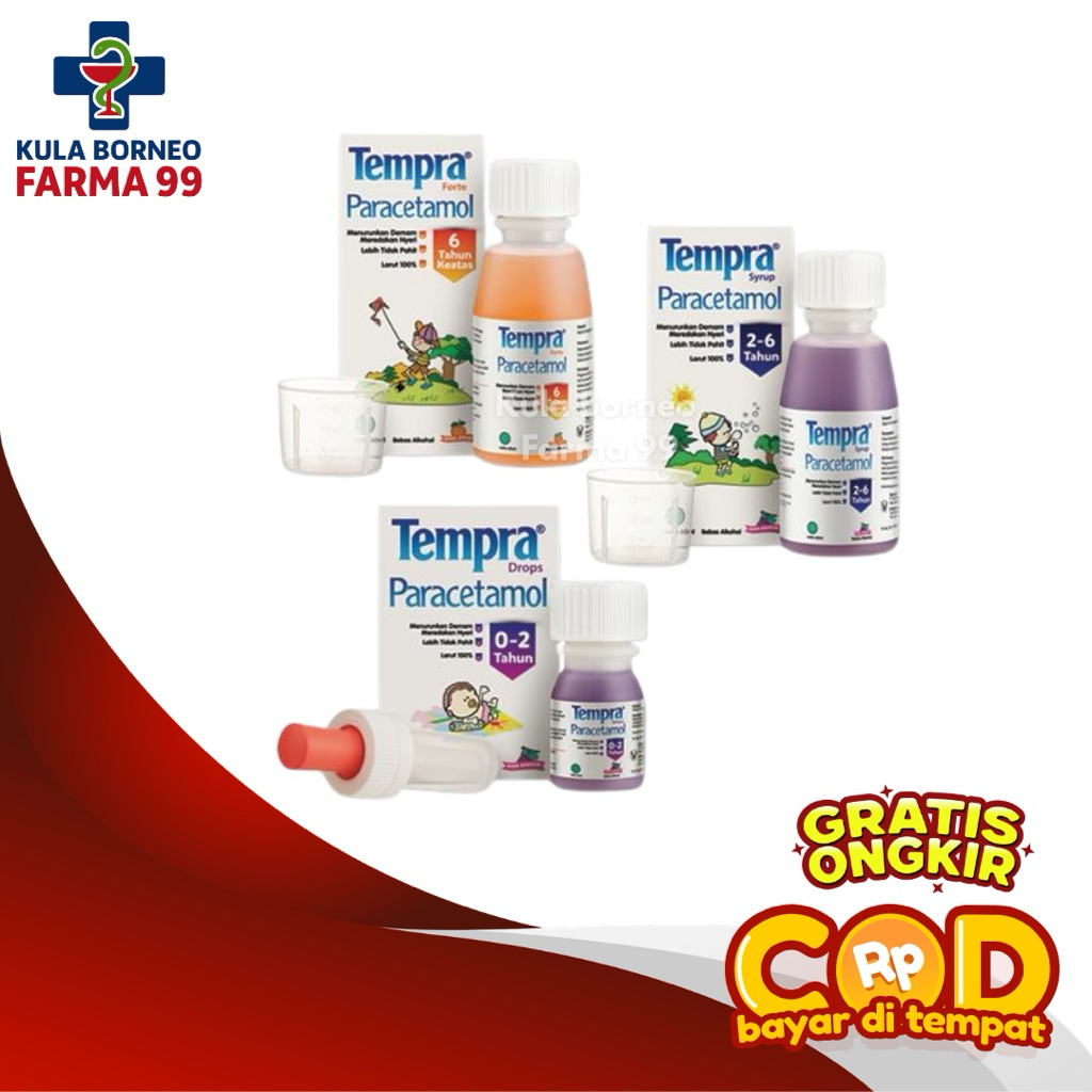 Tempra Paracetamol Drops, Syrup, Forte