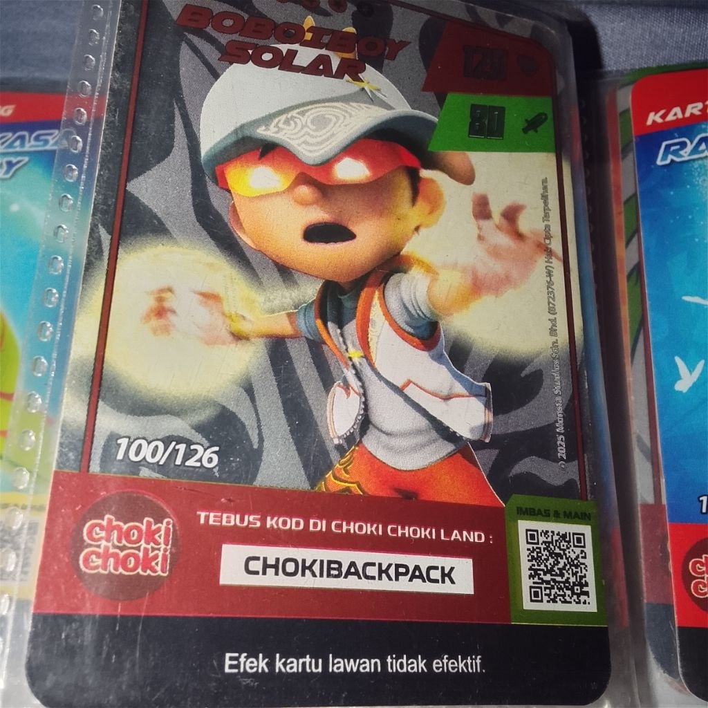 Monsta Galaxy Card, Boboiboy Supra 100/126 seri 1