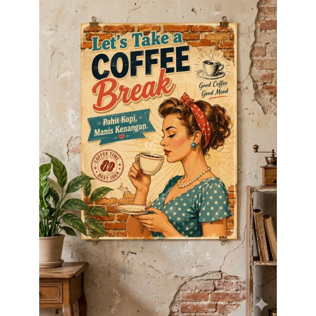 Poster kopi Coffee_retro