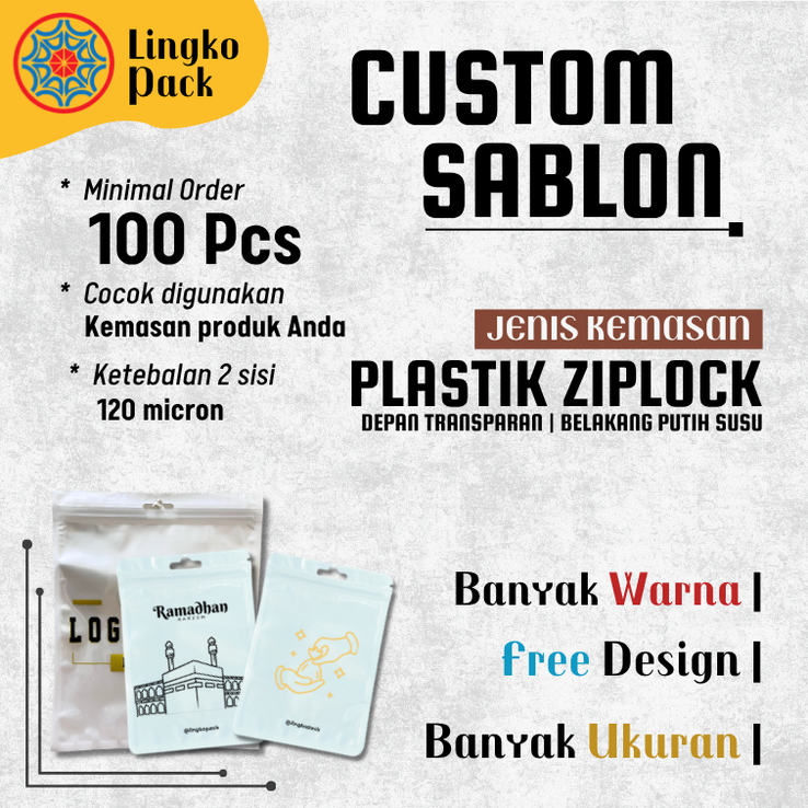 (CUSTOM SABLON) PLASTIK ZIPLOCK PLASTIK KLIP PLASTIK KEMASAN ZIPLOCK | PLASTIK KLIP AKSESORIS MASKER