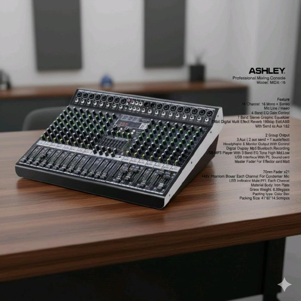Mixer Ashley MDX16 / MDX 16 16 CHANNEL ORIGINAL ASHLEY