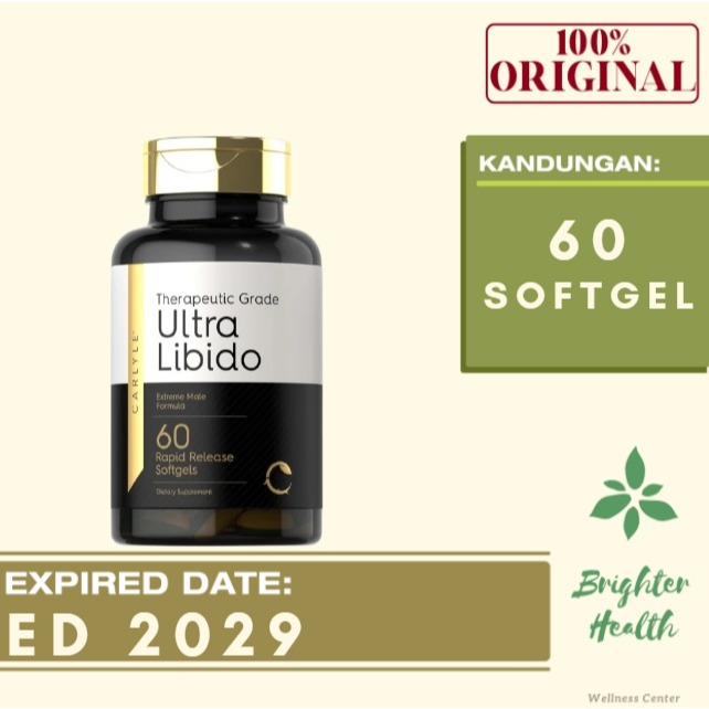Carlyle Ultra Libido 60 Softgels Testosterone Booster with Tongkat Ali, Horny Goat Weed, Maca, Muira