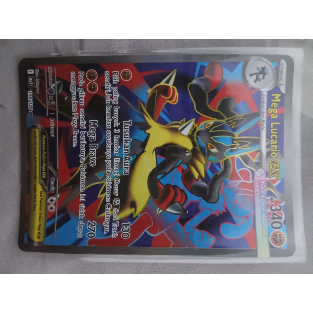 Mega Lucario EX | SR 156/126 | Evolusi Mega Pokemon TCG