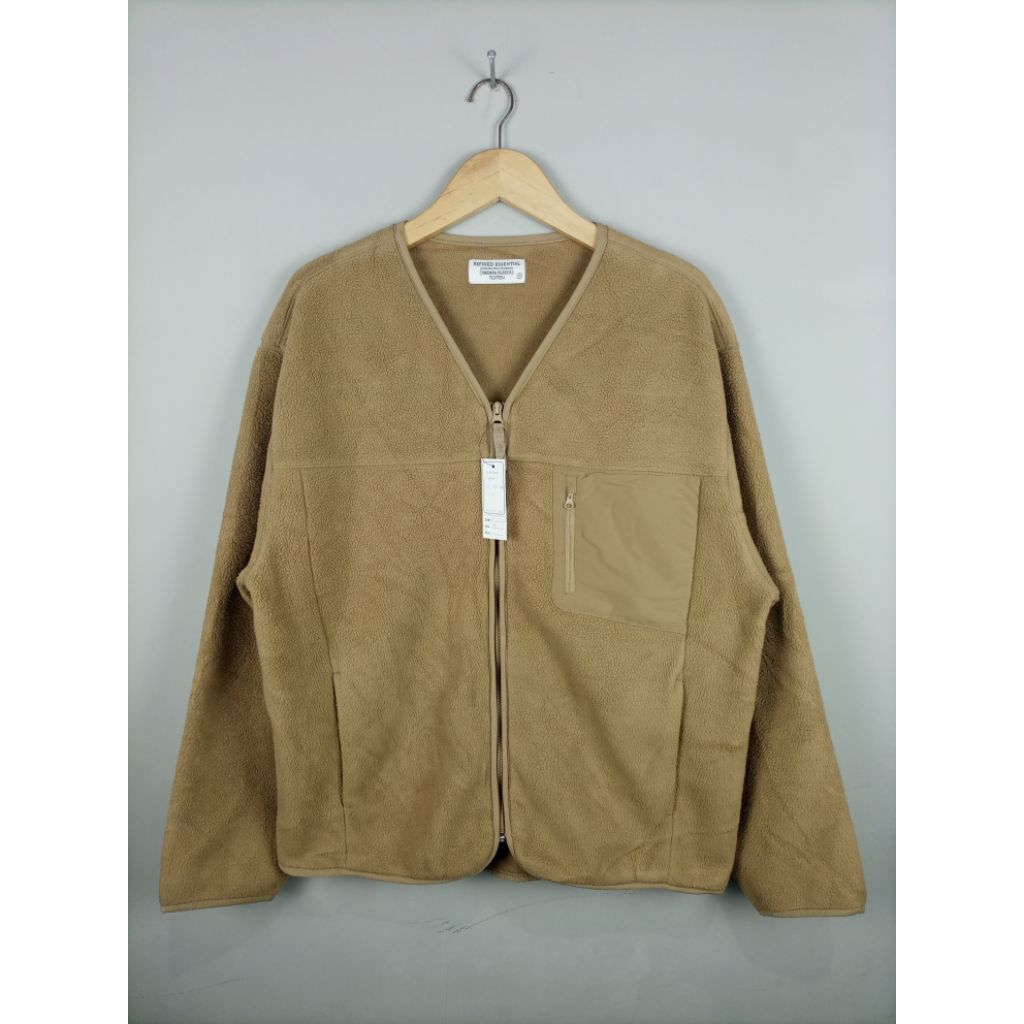 Jaket Topten Refined Essential Sherpa Fleece_Coklat_Like New_Size 110/XL