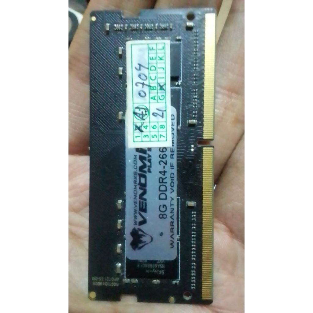 RAM Laptop Sodim VenomRX 8GB DDR4 2666Mhz