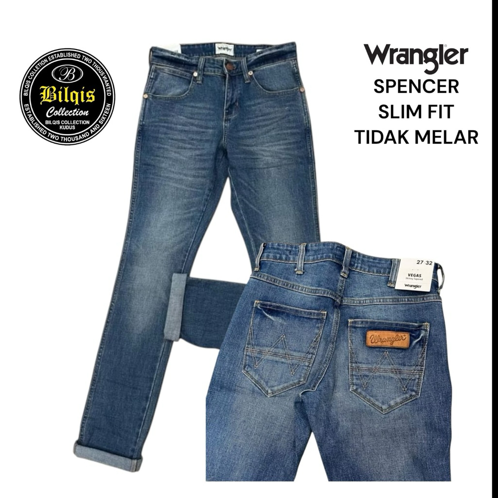 Celana panjang jeans wrangler pria original VEGAS/ SKINNY TAPERED