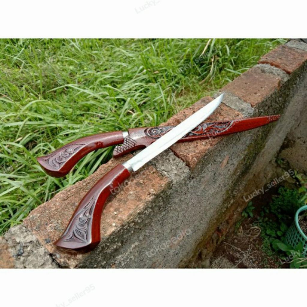 Pisau Dapur Mini Baja Strip Kayu Ukir Mutu - Tajam, Serbaguna, Elegan