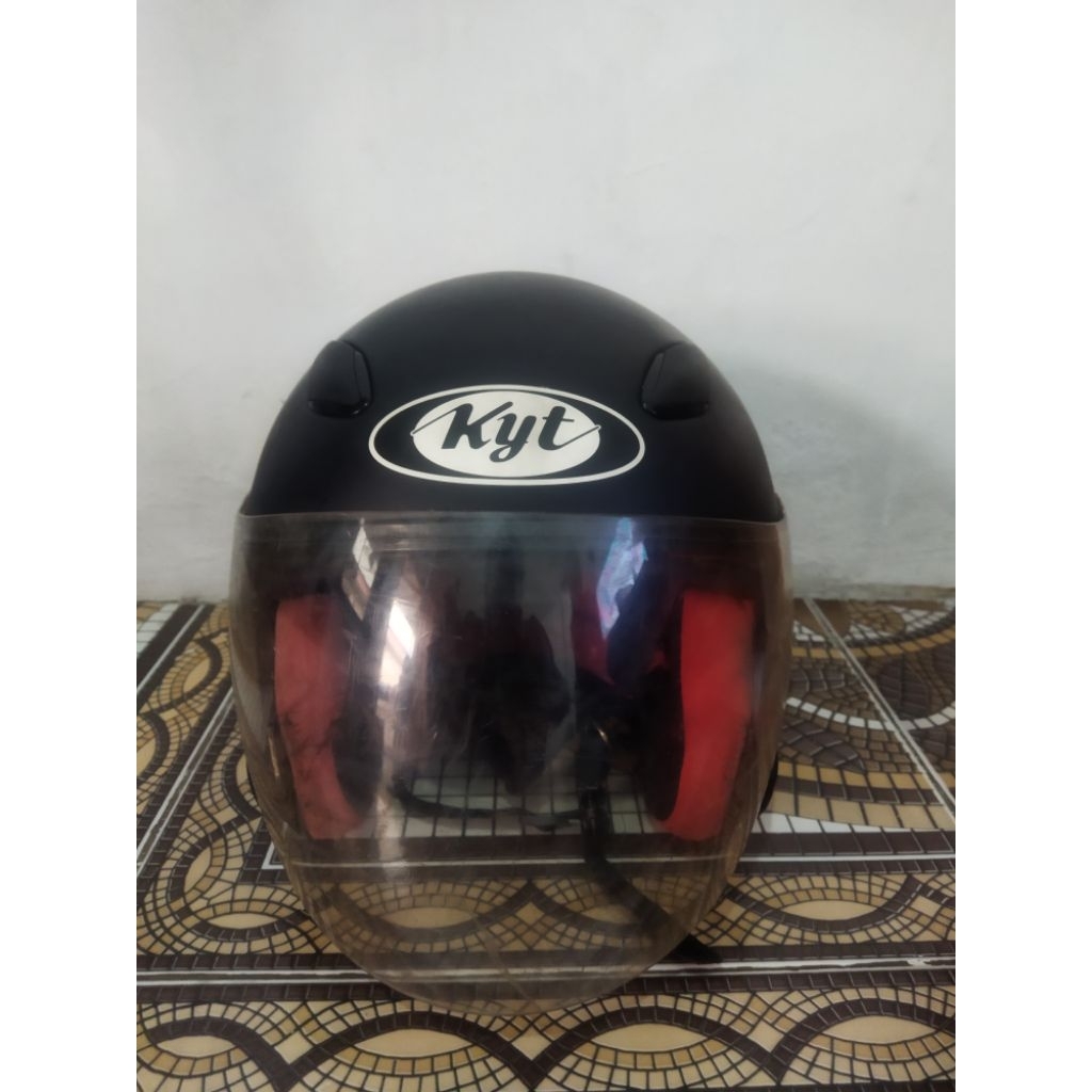 KYT DJ MARU HITAM DOFF ORIGINAL SECOND