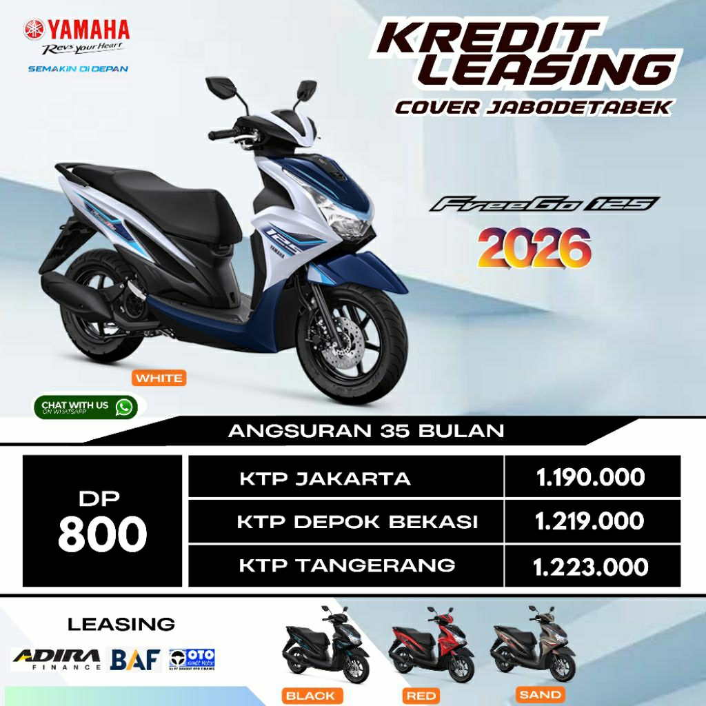 Dp Motor Yamaha Freego Kredit Leasing Jakarta Bekasi Depok Tangerang