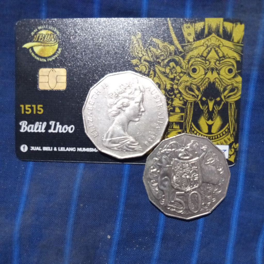 50 cent Australia tahun 1980/campur Asli seri kanguru