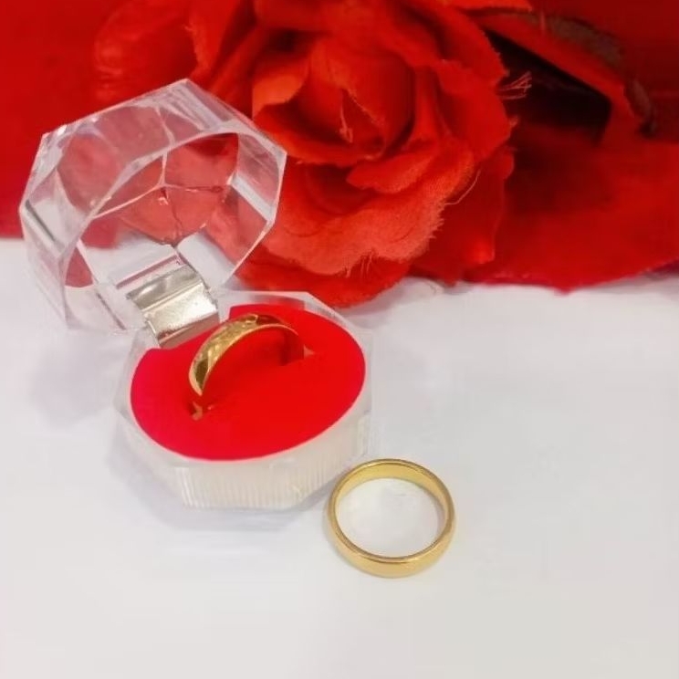 2 cincin+ box - CINCIN POLOS / CINCIN COUPLE / CINCIN NIKAH /CINCIN PASANGAN / CINCIN TUNANGAN / TER
