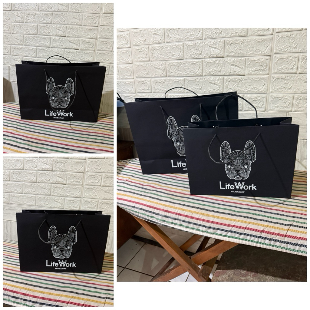 TERMURAH READY STOCK Paperbag LIFEWORK ORIGINAL 100% / Kantong kertas tas / Tas kado / Tas jinjing k