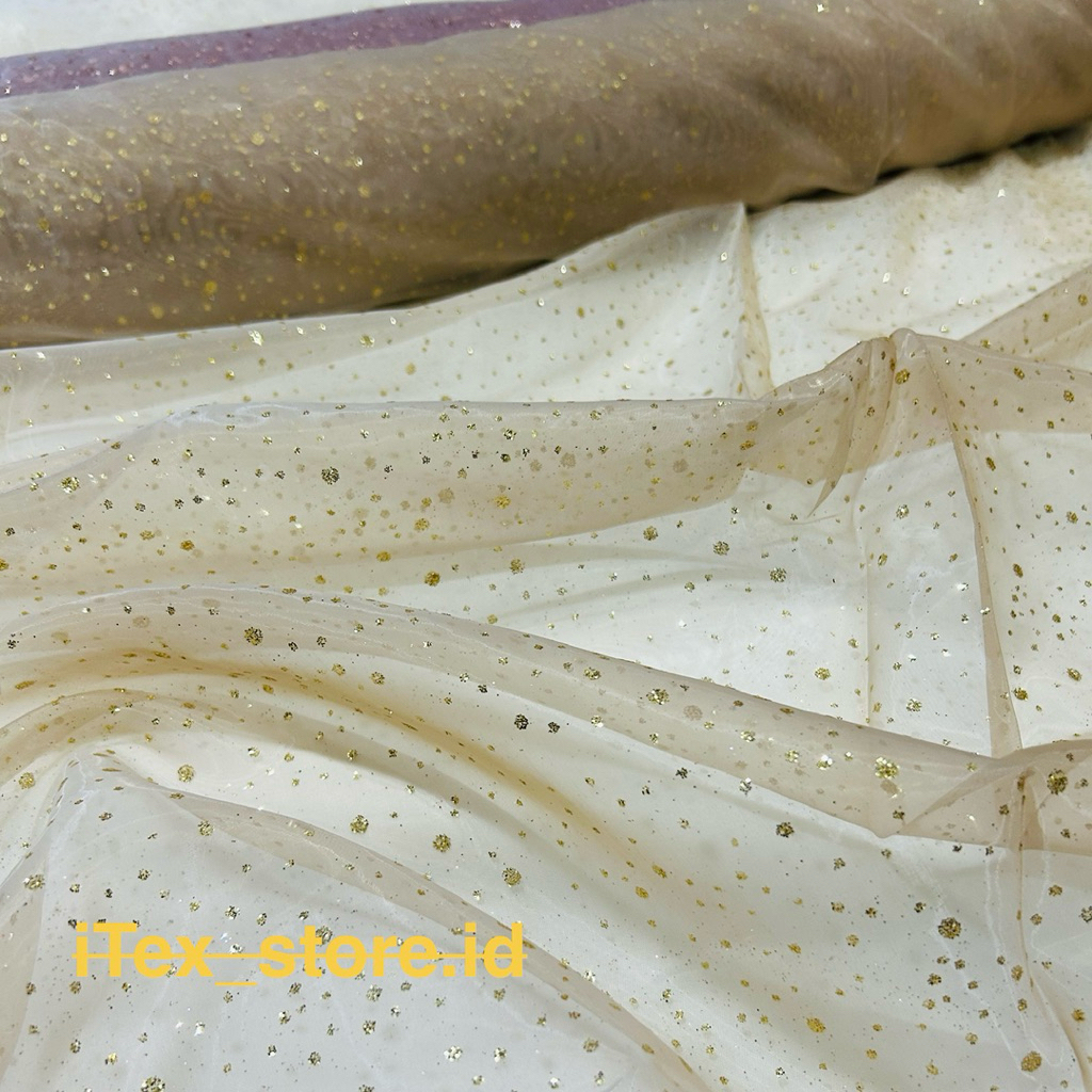 Kain Organza glitter / Organza blink blink / Organsa payet murah