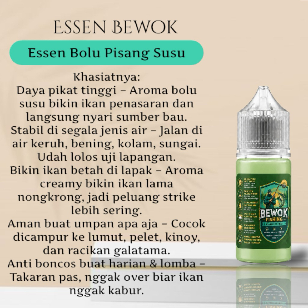 Essen Bolu Pisang Susu Anti Boncos Bewok Fishing