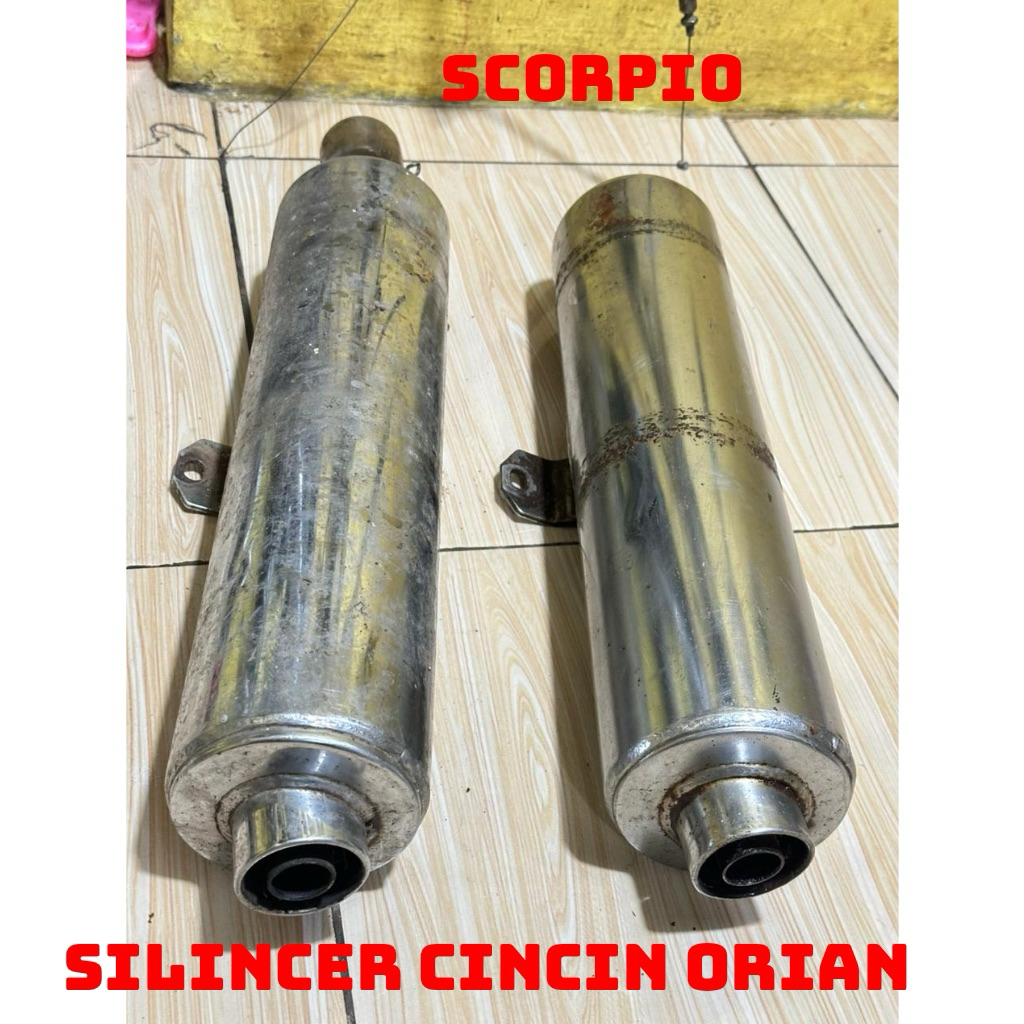 silincer knalpot yamaha scorpio cincin kosongan original copotan