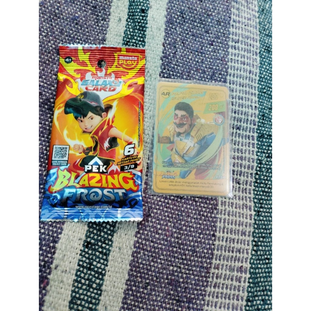 Kartu Boboiboy Monsta Galaxy Card AR Papa Zola Langka