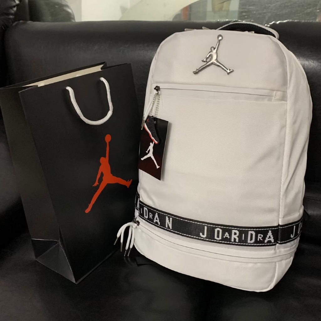 TAS RANSEL JORDAN SKY LINE FONT ORIGINAL WHITE BACKPACK / RANSEL PRIA WANITA / RANSEL WATER PROOF BI